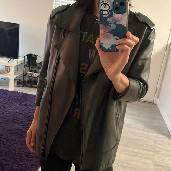 Acne Smith Fringe Main leather jacket - Picture 8 of 9